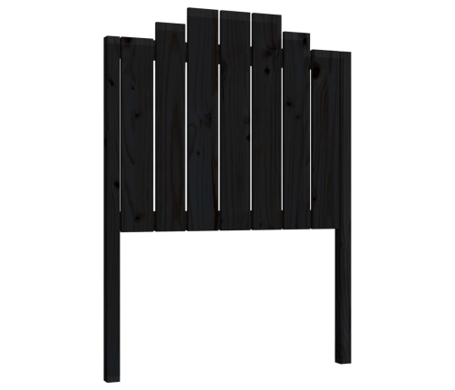 Cabecero de cama madera maciza de pino negro 81x4x110 cm