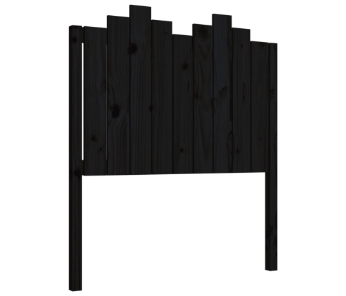 Cabecero de cama madera maciza de pino negro 96x4x110 cm