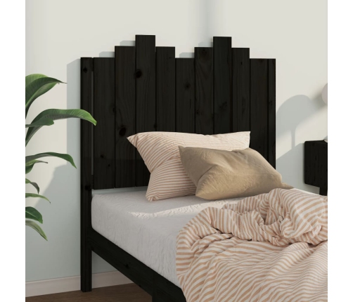 Cabecero de cama madera maciza de pino negro 96x4x110 cm