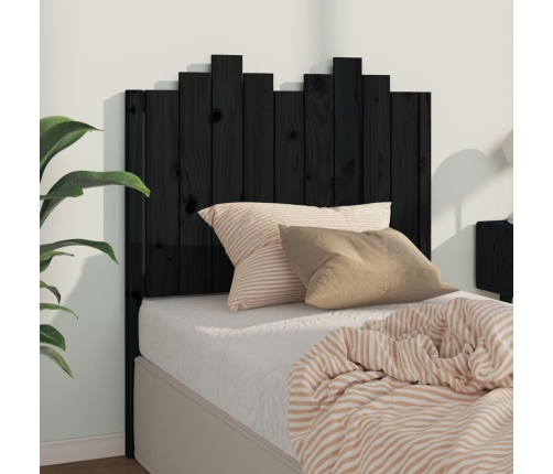 Cabecero de cama madera maciza de pino negro 96x4x110 cm