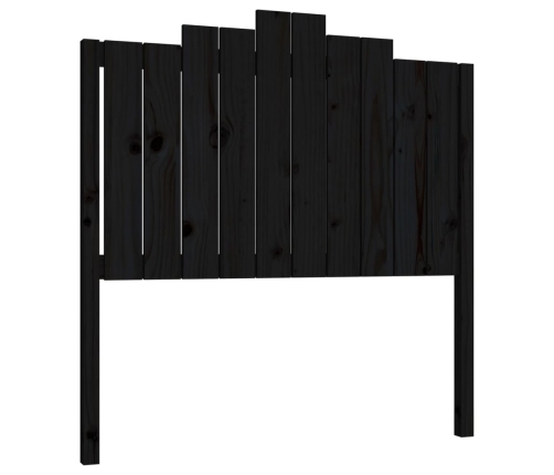 Cabecero de cama madera maciza de pino negro 106x4x110 cm