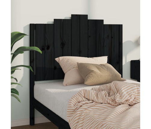 Cabecero de cama madera maciza de pino negro 106x4x110 cm