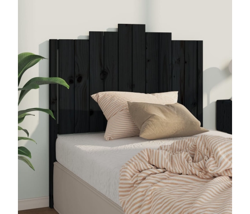 Cabecero de cama madera maciza de pino negro 106x4x110 cm