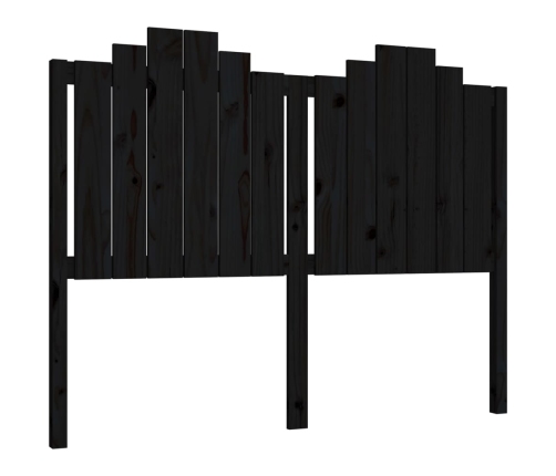 vidaXL Cabecero de cama madera maciza de pino negro 146x4x110 cm