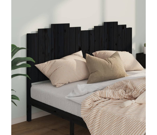 Cabecero de cama madera maciza de pino negro 186x4x110 cm