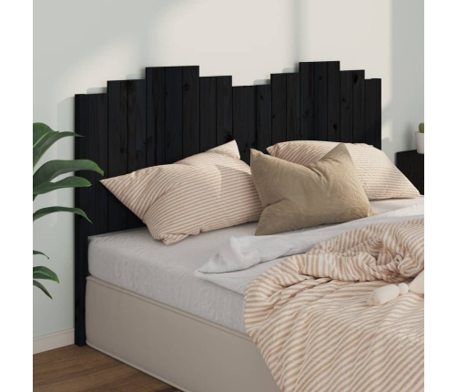 Cabecero de cama madera maciza de pino negro 186x4x110 cm