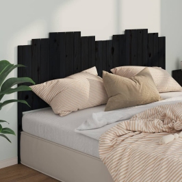 Cabecero de cama madera maciza de pino negro 206x4x110 cm