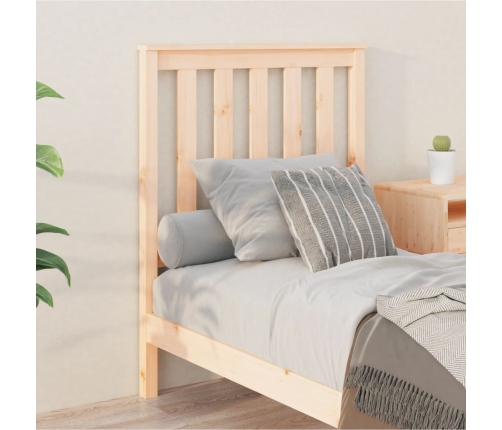 vidaXL Cabecero de cama madera maciza de pino 81x6x101 cm