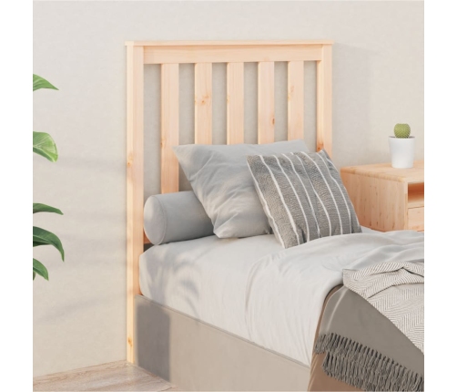 vidaXL Cabecero de cama madera maciza de pino 81x6x101 cm