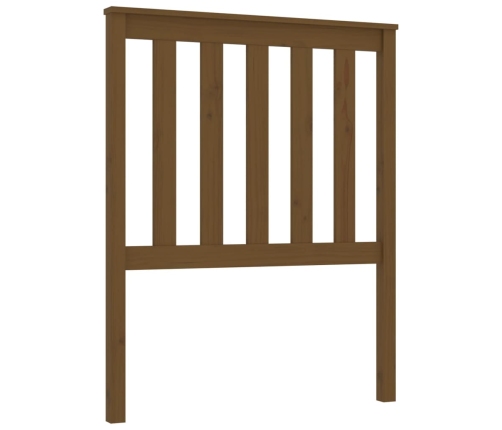 Cabecero de cama madera maciza de pino marrón miel 81x6x101 cm