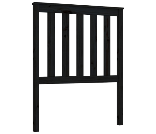 Cabecero de cama madera maciza de pino negro 81x6x101 cm