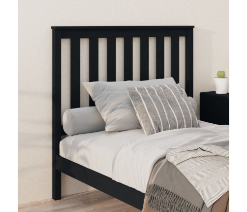 Cabecero de cama madera maciza de pino negro 106x6x101 cm