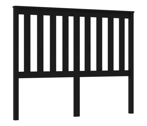 Cabecero de cama madera maciza de pino negro 126x6x101 cm