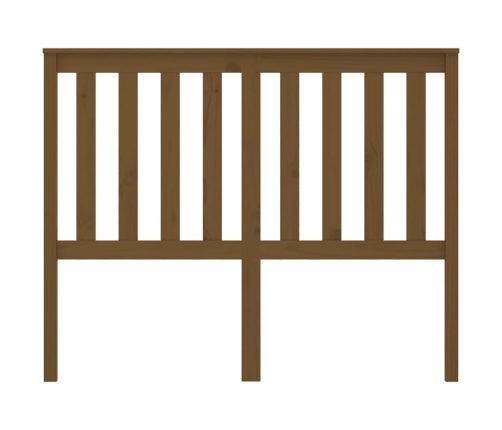Cabecero de cama madera maciza de pino marrón miel 146x6x101 cm