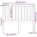 Cabecero de cama madera maciza de pino marrón miel 146x6x101 cm