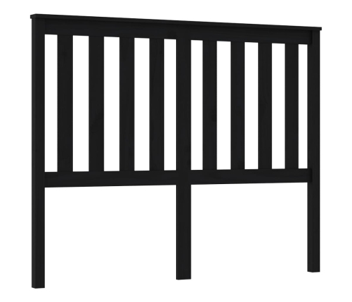 Cabecero de cama madera maciza de pino negro 146x6x101 cm