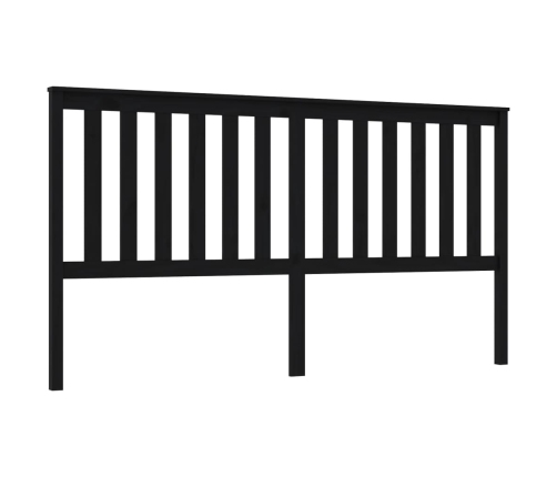 Cabecero de cama madera maciza de pino negro 186x6x101 cm