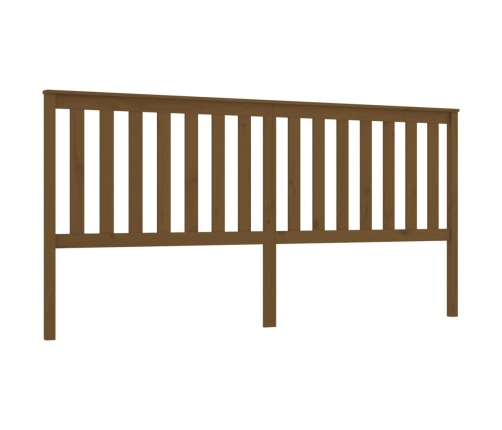 Cabecero de cama madera maciza de pino marrón miel 206x6x101 cm