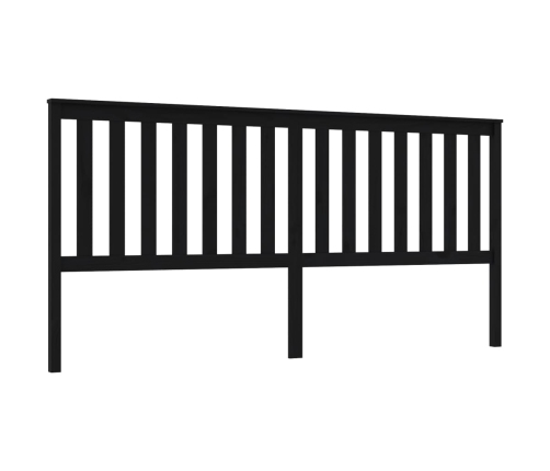 vidaXL Cabecero de cama madera maciza de pino negro 206x6x101 cm