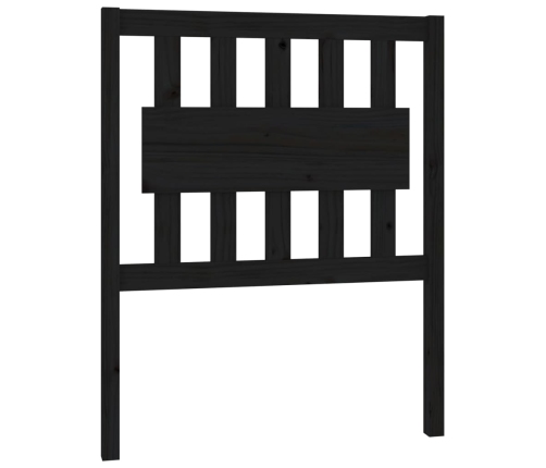 Cabecero de cama madera maciza de pino negro 80,5x4x100 cm