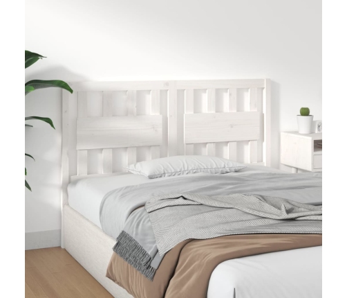 vidaXL Cabecero de cama madera maciza de pino blanco 145,5x4x100 cm