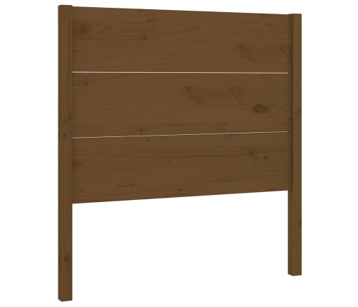 Cabecero madera maciza de pino marrón miel 81x4x100 cm