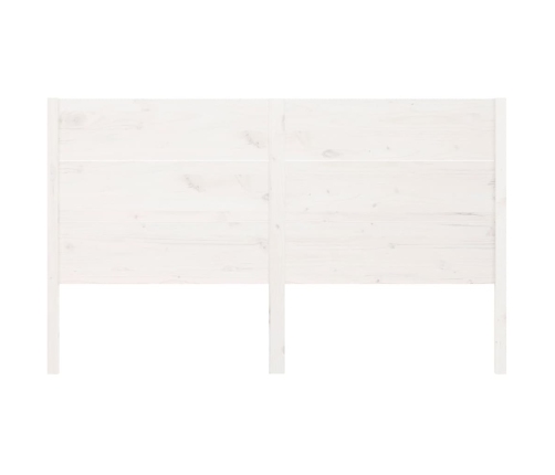 vidaXL Cabecero madera maciza de pino blanco 126x4x100 cm