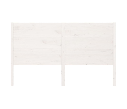 vidaXL Cabecero madera maciza de pino blanco 156x4x100 cm