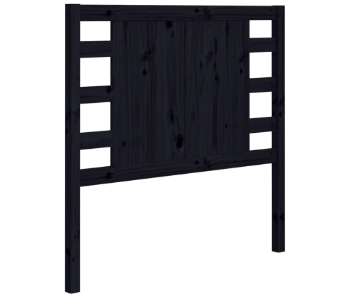 Cabecero de cama madera maciza de pino negro 96x4x100 cm