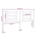 Cabecero de cama madera maciza de pino blanco 166x4x100 cm