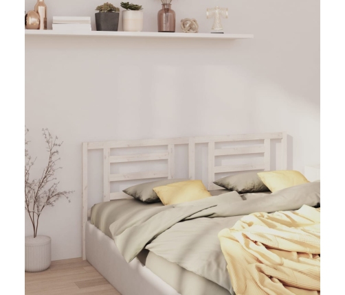 Cabecero de cama madera maciza de pino blanco 166x4x100 cm