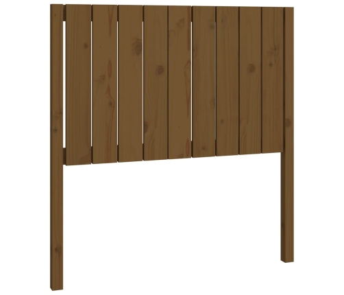 Cabecero de cama madera maciza pino marrón miel 95,5x4x100 cm