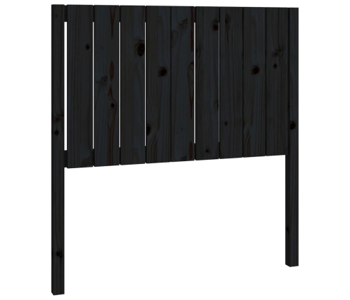 vidaXL Cabecero de cama madera maciza de pino negro 95,5x4x100 cm