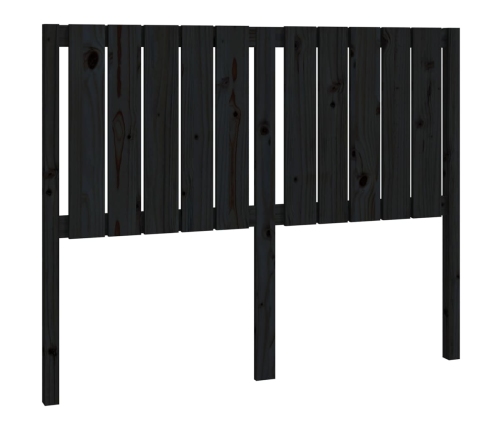 Cabecero de cama madera maciza de pino negro 125,5x4x100 cm