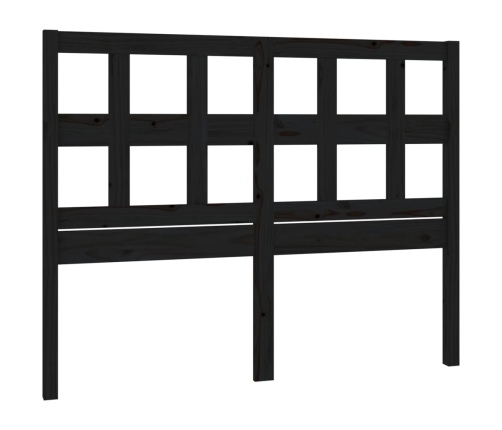 Cabecero de cama madera maciza de pino negro 125,5x4x100 cm