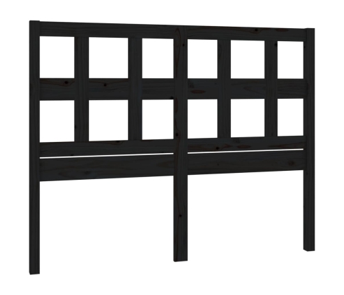 Cabecero de cama madera maciza de pino negro 145,5x4x100 cm