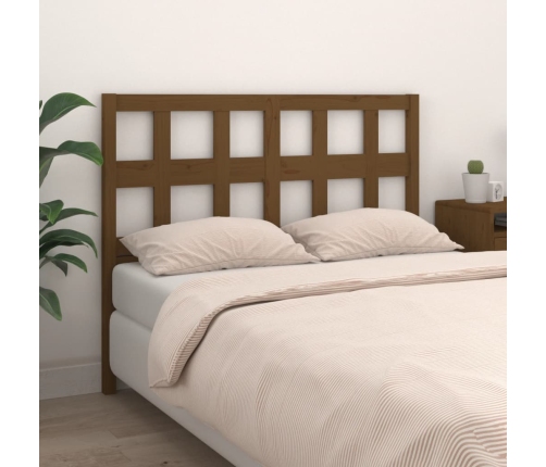 vidaXL Cabecero de cama madera maciza pino marrón miel 185,5x4x100 cm