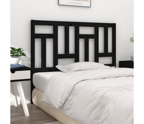 vidaXL Cabecero de cama madera maciza de pino negro 125,5x4x100 cm