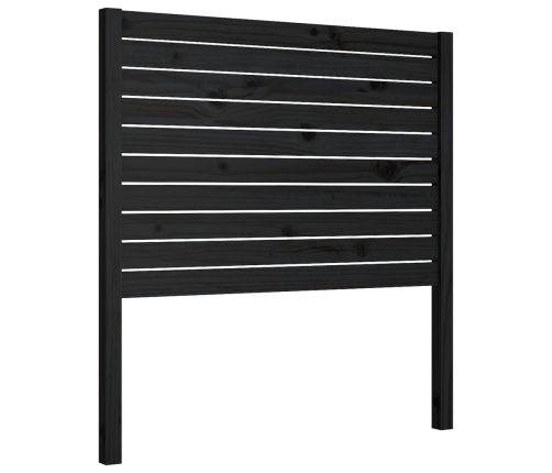 vidaXL Cabecero de cama madera maciza de pino negro 81x4x100 cm