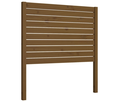 Cabecero de cama madera maciza de pino marrón miel 96x4x100 cm