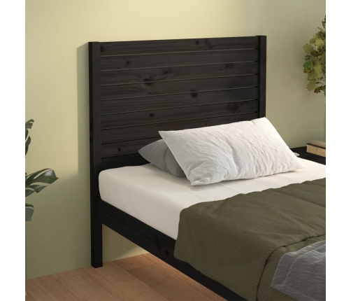 Cabecero de cama madera maciza de pino negro 96x4x100 cm