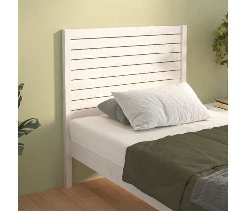 vidaXL Cabecero de cama madera maciza de pino blanco 106x4x100 cm