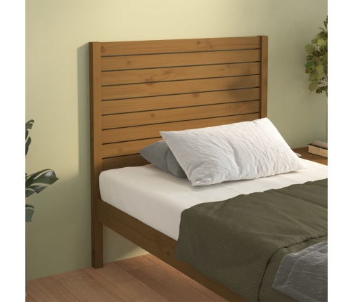 Cabecero de cama madera maciza de pino marrón miel 106x4x100 cm