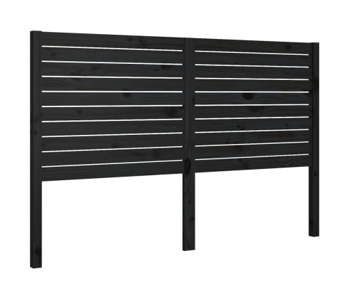 Cabecero de cama madera maciza de pino negro 126x4x100 cm