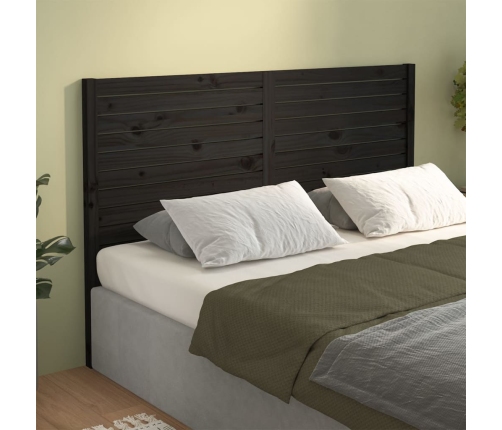 Cabecero de cama madera maciza de pino negro 126x4x100 cm