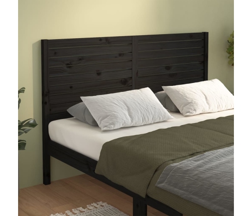 Cabecero de cama madera maciza de pino negro 146x4x100 cm