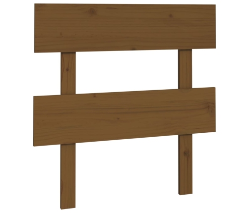 Cabecero de cama madera maciza de pino marrón miel 78,5x3x81 cm