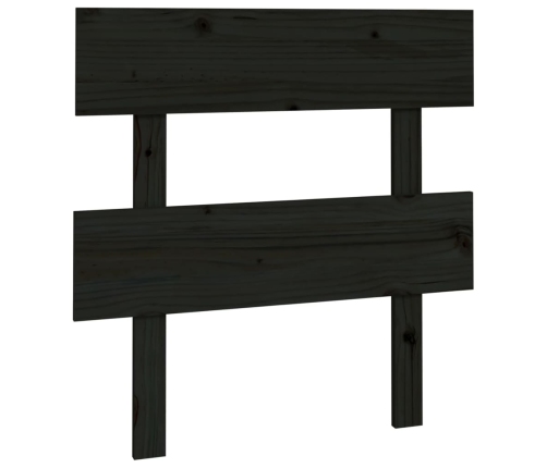 Cabecero de cama madera maciza de pino negro 78,5x3x81 cm