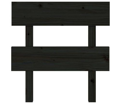 Cabecero de cama madera maciza de pino negro 78,5x3x81 cm