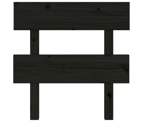 Cabecero de cama madera maciza de pino negro 93,5x3x81 cm